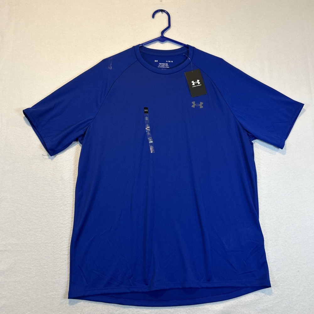 Under Armour 1326413 Mens Training UA Tech 2.0 T-Shirt Short Sleeve Blue Large